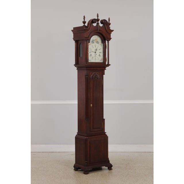 Age: C.1998 Details: Cherry Beveled Glass Bracket Feet Fine Carved Details High Quality Construction Currently Good...