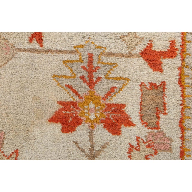 Antique Turkish Oushak Rug For Sale - Image 11 of 11