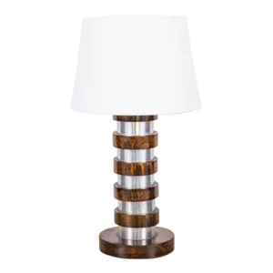 1920s French Modernist Desk Lamp With Parchment Shade