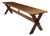 19th Century X Frame Trestle and Cross Strecther Base Table For Sale