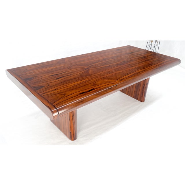 Super Slick Low Profile Rosewood Mid Century Modern Dining Table 2x20” Leaves For Sale - Image 10 of 18