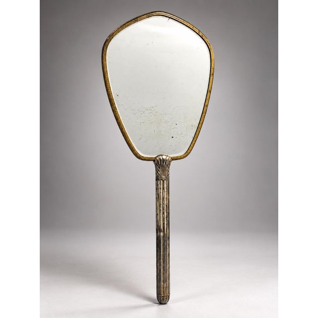Late 19th Century French Antique Vanity Hand Mirror For Sale - Image 4 of 4