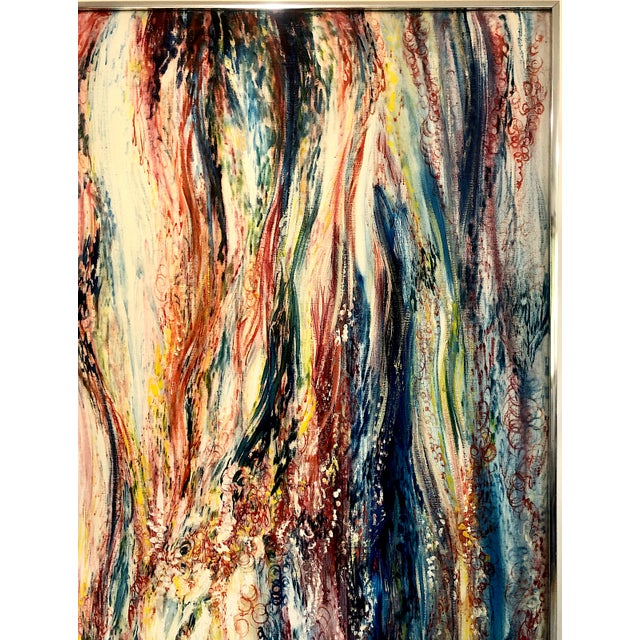 Late 20th Century Abstract 1973 Painting, “Mystic Fires,” Signed by Swift For Sale - Image 5 of 13