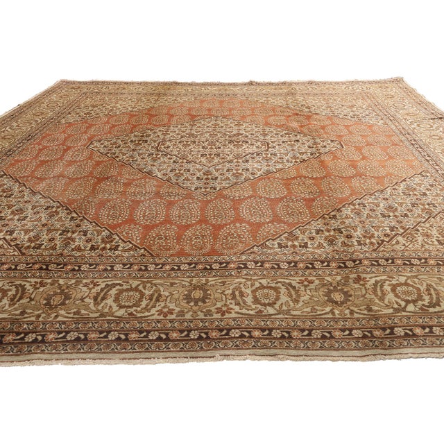 Traditional Late 19th Century Haji Khalili Persian Tabriz Rug, 10'00 X 12'02 For Sale - Image 3 of 9