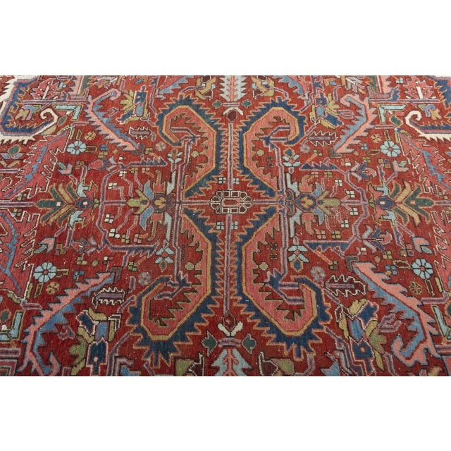 Antique Hand-Knotted Heriz Rug, 1890s For Sale - Image 6 of 13