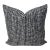 Pebble Beach Charcoal Fabric Pillow Cover For Sale