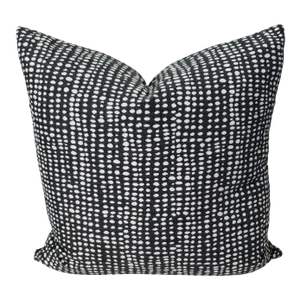 Pebble Beach Charcoal Fabric Pillow Cover