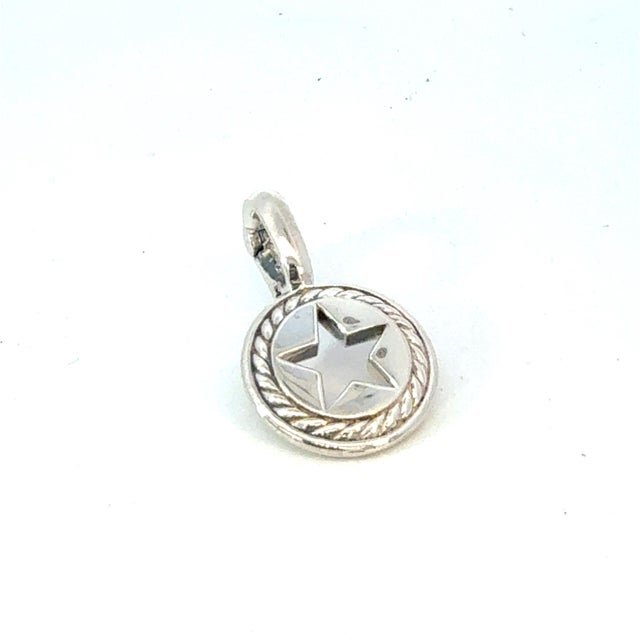David Yurman 1990s David Yurman Star Amulet Pendant Sterling Silver Estate For Sale - Image 4 of 7
