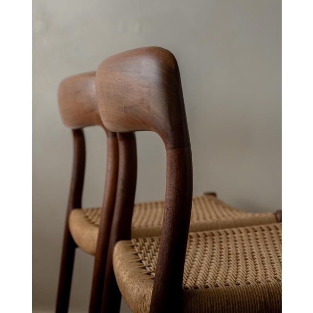 Vintage Danish Model 75 Dining Chairs in Teak by Niels Otto Møller for J.L. Møllers Møbelfabrik, 1950s, Set of 4 For Sale - Image 14 of 18