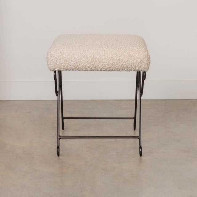 Metal Panoplie Iron Loop Stool, Poodle For Sale - Image 7 of 10