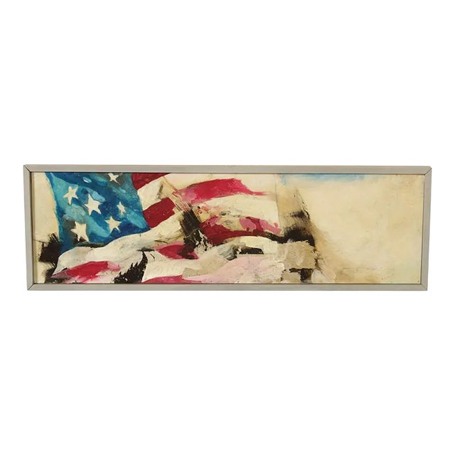 Contemporary Abstract Patriot Large Original Painting Signed 'Litvak' For Sale