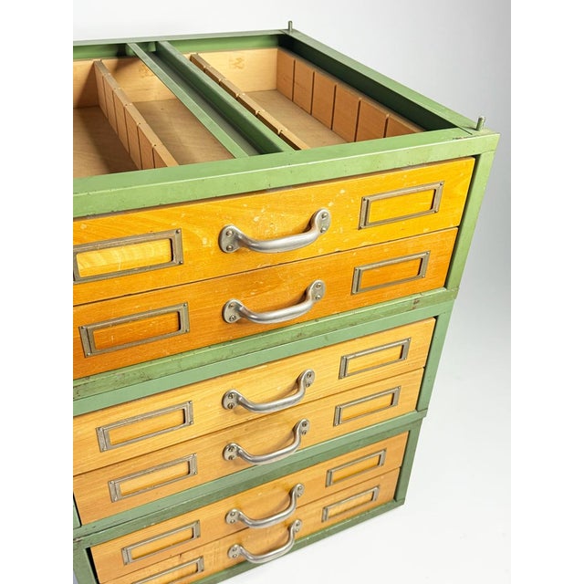 Wood Vintage Tool or Apothecary Cabinet, GDR, 1970s For Sale - Image 7 of 8