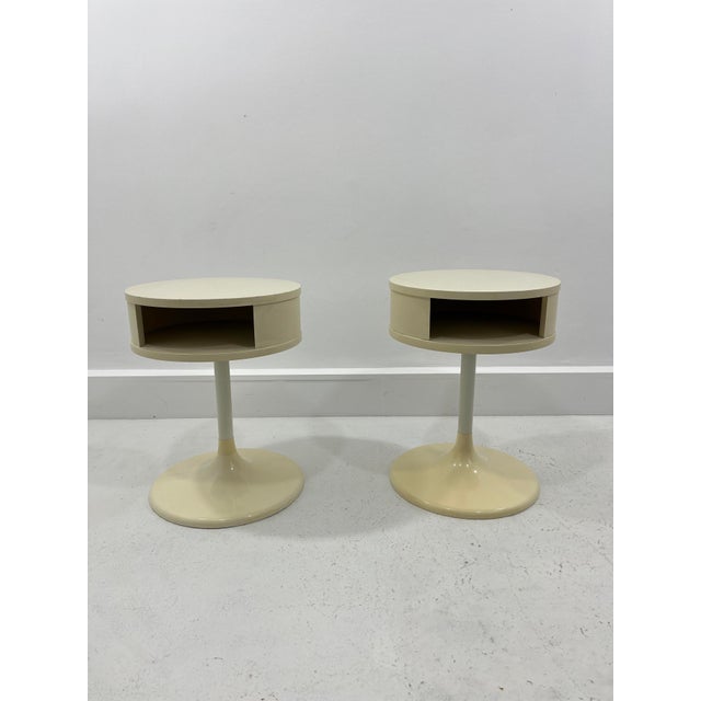 Space Age Tulip Side Tables or Nightstand by Lusch Erzeugnis, Germany, 1970s set 0f 2,Original vintage condition This...