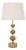 Julie Neill by Visual Comfort Signature Alberto Large Triple Table Lamp in Antique-Burnished Brass with Linen Shade For Sale