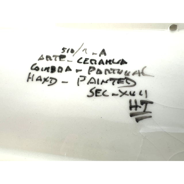 1960s Mid Century Arte Cerâmica Gimboa Hand Painted Portugal Platter For Sale - Image 12 of 12