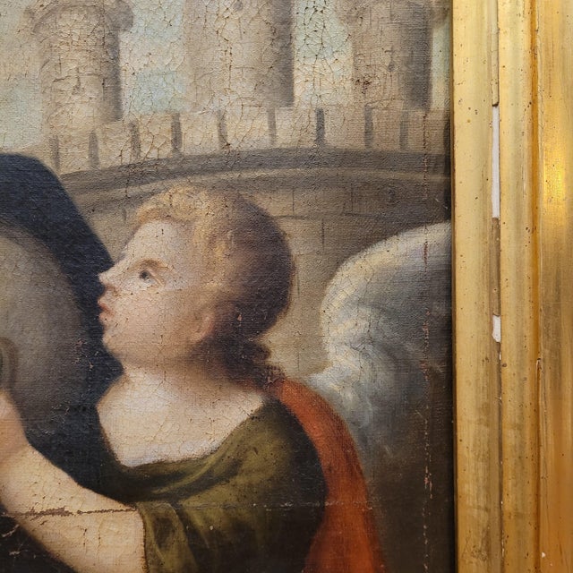 Castilian School Artist, Saint Thomas Aquinas, 1700s, Oil on Canvas, Framed For Sale - Image 11 of 18