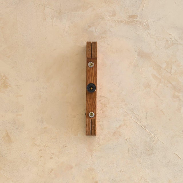 Pair of French Elm Sconces in the Manner of Maison Regain, 1970s For Sale - Image 11 of 11