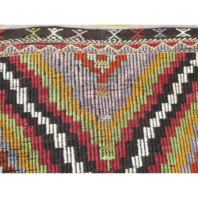 Tan Timeless Handmade Embroidered Nomadic Kilim - 80"x135" For Sale - Image 8 of 12