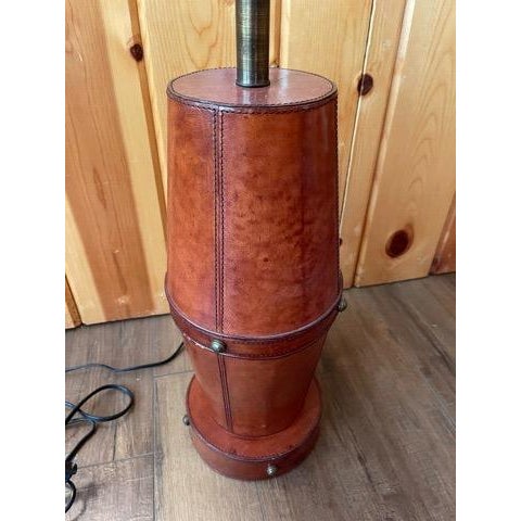 Animal Skin Bradburn Home Leather Lamp For Sale - Image 7 of 9