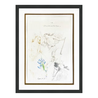 Michael Gorban, Untitled Large Original Mixed Media on Paper, Signed, 40 X 31 In. Framed For Sale