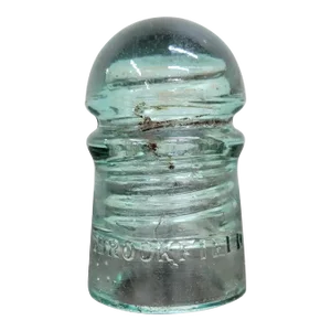 Vintage Light Teal Aqua Brookfield New York Glass Insulator