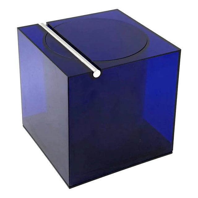 Space Age Blue Plastic Ice Bucket by Cini & Nils for Studio Opi, Italy, 1970s For Sale
