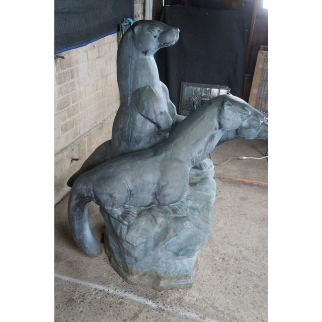 1990s Monumental Max Turner Patinated Bronze Life Size Otter Statue For Sale - Image 9 of 12