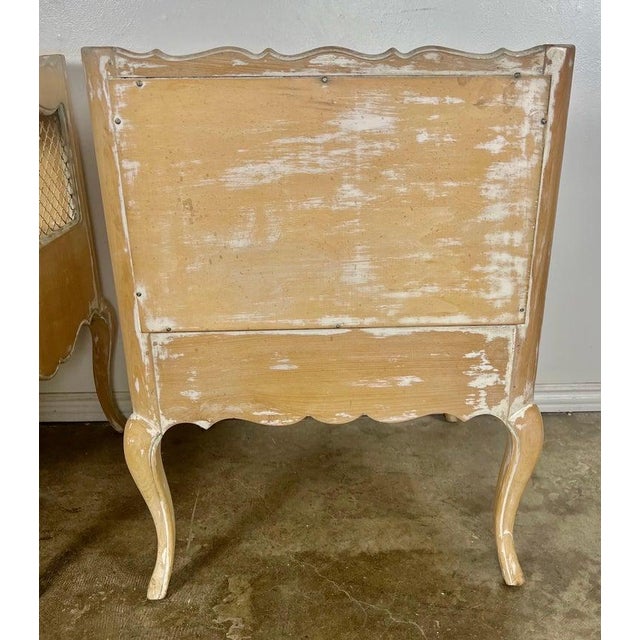 Pair of French Two Tier Side Table W/ Iron Insets C. 1930's For Sale In Los Angeles - Image 6 of 11