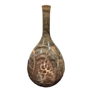 Suzanne Hill Signed Shino Porcelain Studio Vase, Mid-2000s For Sale