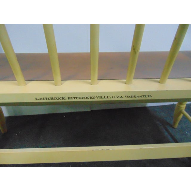 Hitchcock Cream & Maple Windsor Style Bench For Sale In Philadelphia - Image 6 of 9