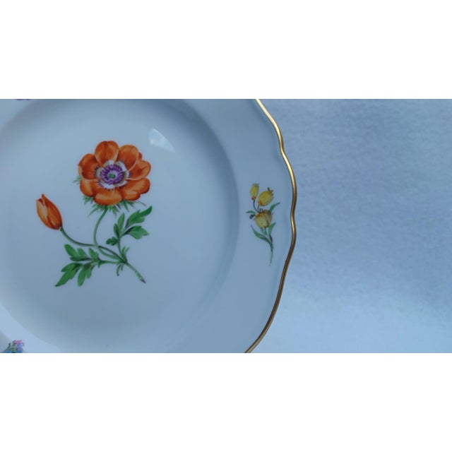 Vintage Porcelain Coffee Tea Trio in Red Anemone from Meissen, 1970s, Set of 3 For Sale - Image 6 of 16