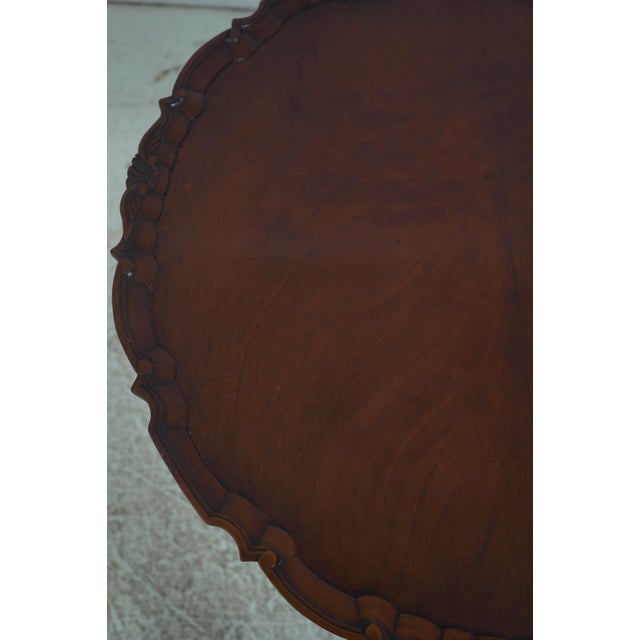 Hickory Chair Mt Vernon Mahogany Pie Crust Tea Table For Sale - Image 11 of 13