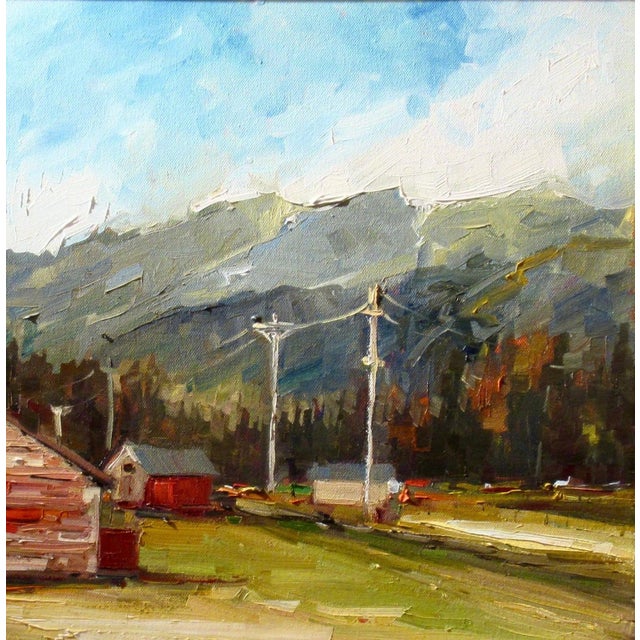 Impressionist Andrew (Andy) Skaff Truckee Rail Yard Ii 2015 Painting For Sale - Image 3 of 8