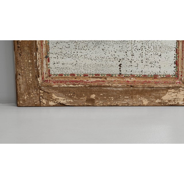 19th Century French Wood Patinated Door With Mirror For Sale - Image 17 of 18