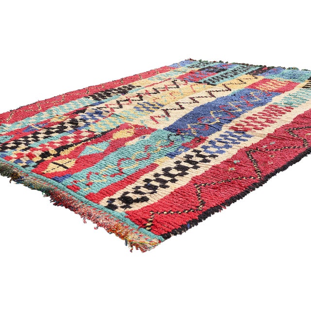 21945 Vintage Azilal Moroccan Rug, 05'00 x 07'01. The Sacred Lifeline: A Vintage Azilal Moroccan Masterpiece of Ancestral...