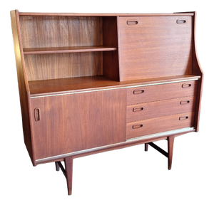 Teak Highboard from Omer Lefevre Meubelfabriek, Belgium, 1960s