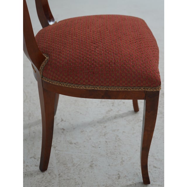 Brown Set of 6 Italian Svevo Neoclassical Dining Room Chairs For Sale - Image 8 of 18