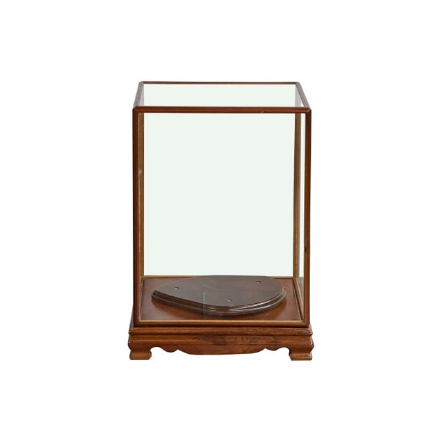 1980s Vintage Glass Transparent Rectangular Shape Cover Display Case For Sale - Image 5 of 9