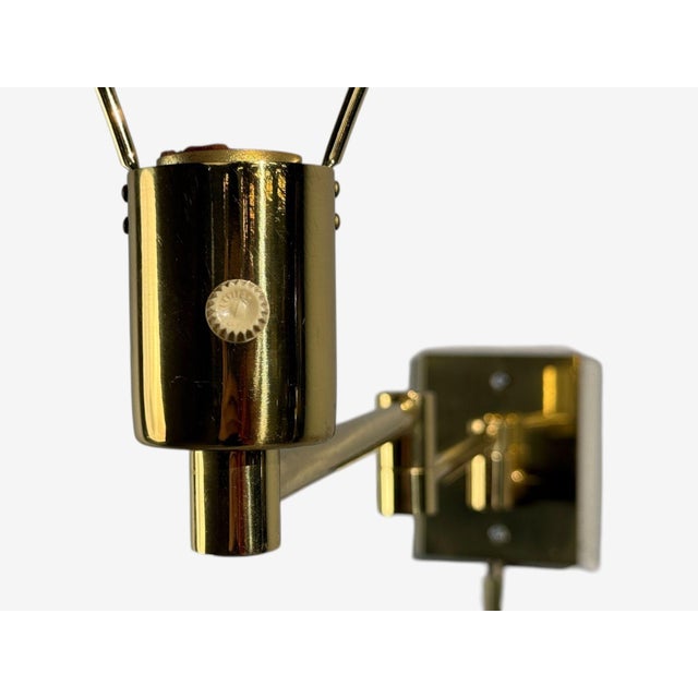 1970s George Hansen, Articulating Wall Lights, Polished Brass, Spain - a Pair For Sale - Image 9 of 14