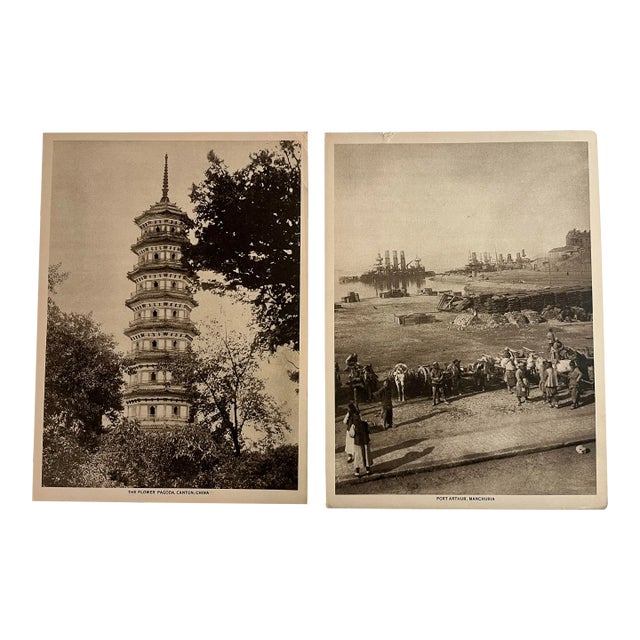 1915 Antique Images Manchuria and Canton Set/2 For Sale