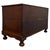 19th Century English Oak Coffer Chest with Mahogany Cross-Banding For Sale - Image 9 of 11