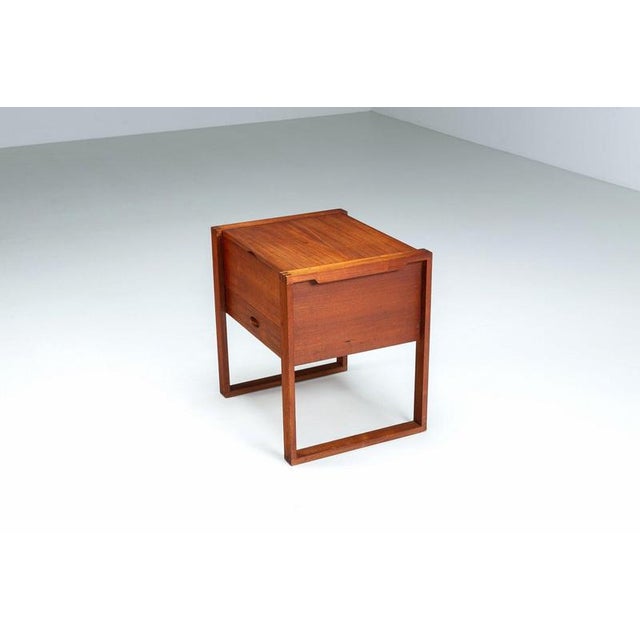 1960s Scandinavian Modern Storage Cabinet in Teak with Sled Base Denmark 1960 For Sale - Image 5 of 16