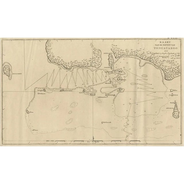 Antique Map of the Harbour of Tongatabu, 1803 For Sale
