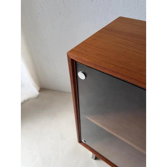 Minimalist Display Cabinet in Teak and Chrome, 1960s For Sale - Image 12 of 17