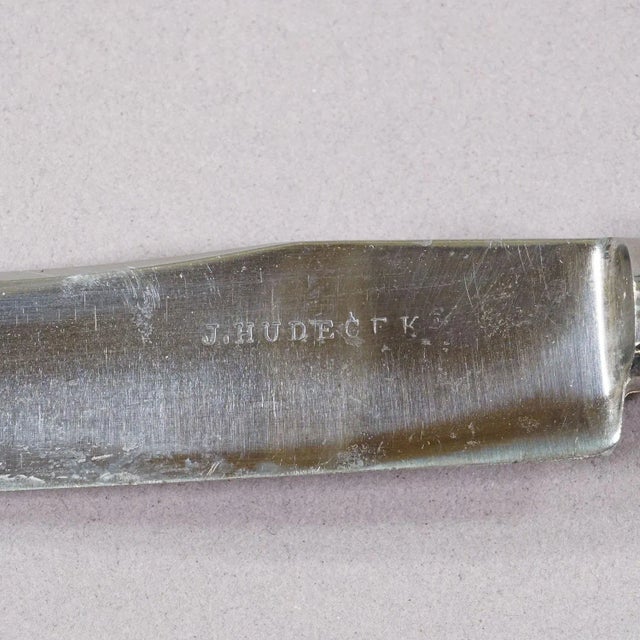 1900 - 1909 Vintage Stainless Steel and Horn Tableware Set for 6 Germany, 1900s For Sale - Image 5 of 7