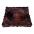 Vintage Hand-Carved Wood Catchall Bowl With Nail Studs, 1970s Spanish Gothic Revival Style For Sale