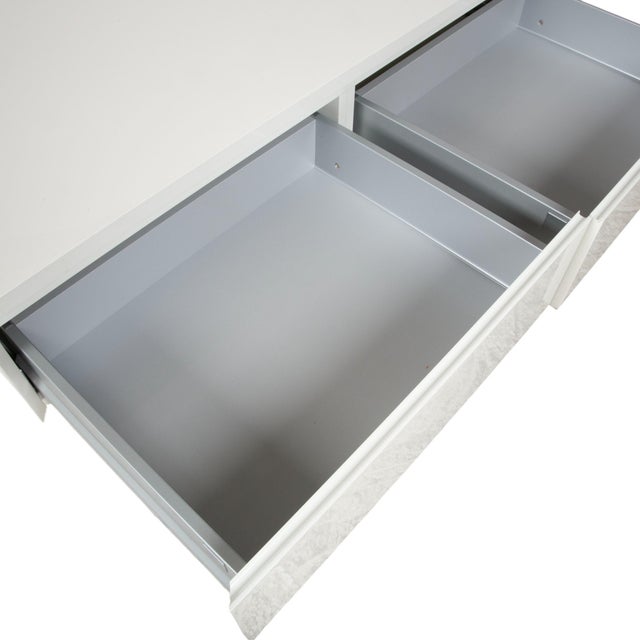 Cube Wooden Sideboard in White from Lübke For Sale - Image 9 of 17