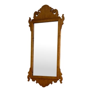 Chippendale Mirror Flame Maple Colonial Williamsburg Foundation For Sale