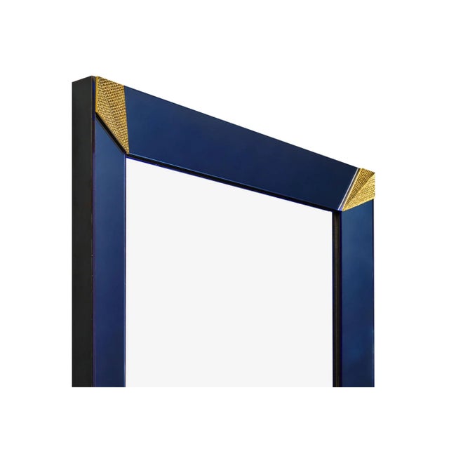 Blue Vintage Murano Blue Mirrors - a Pair For Sale - Image 8 of 10