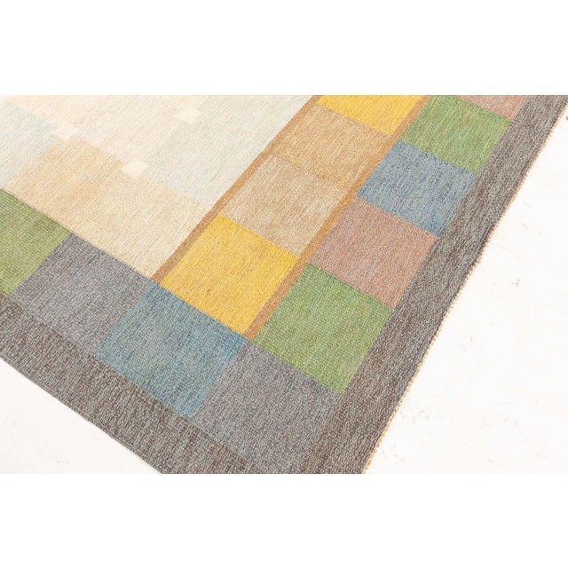 Doris Leslie Blau Vintage Swedish Flat Woven by Ulla Parkdal For Sale - Image 9 of 10